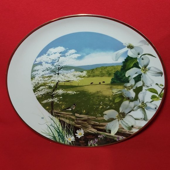 VTG Decorative Plate Royal Windsor Flowering Dogwood Wildflowers of the South - Picture 5 of 11